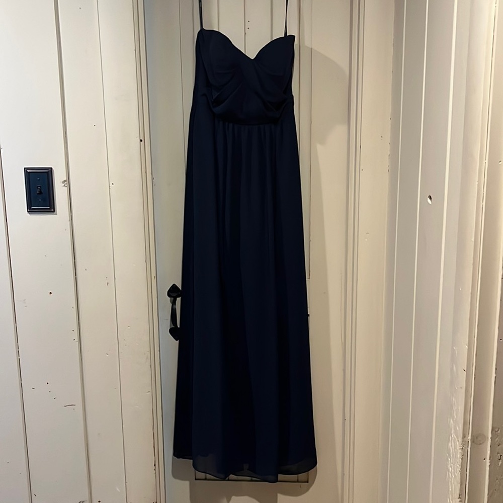 Social Bridesmaids Dress Navy Blue- EUC Size 6